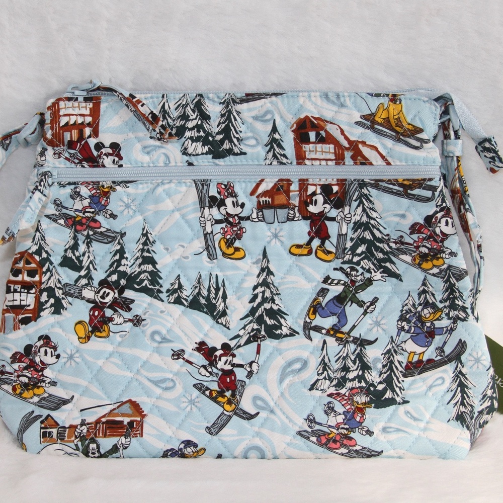Vera Bradley Disney Ski Original Zip Hipster Donald Duck Minnie Mickey Goofy